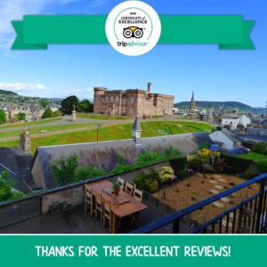 a picture of a building with a sign that says thanks for the excellent review at Ardentorrie Guest House in Inverness