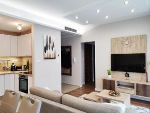 Televízia a/alebo spoločenská miestnosť v ubytovaní Spa Residence Carbona Siesta Apartman