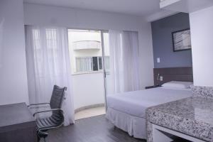 Postel nebo postele na pokoji v ubytování Flat com Varanda-Pampulha