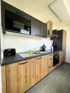 Kuchyň nebo kuchyňský kout v ubytování Hegau Boardinghouse