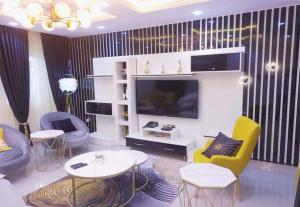 TV a/nebo společenská místnost v ubytování Westpark Luxury Apartments