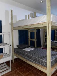 サンファンにあるBeach Dormsの二段ベッド2組が備わる客室です。