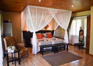 Un pat sau paturi într-o cameră la African Spirit Game Lodge