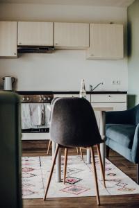 Kuchyň nebo kuchyňský kout v ubytování Ferienwohnung Karussell