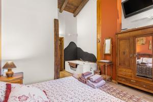Tempat tidur dalam kamar di Casa Senderuela