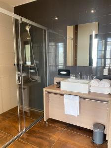 Ένα μπάνιο στο Boutique Hotel Jersey
