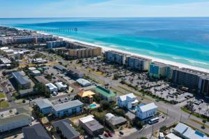 an aerial view of a city and the beach at Island Wind Unit 303 in Fort Walton Beach