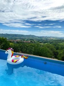 Bazén v ubytování Casa di nonna Ines 1 - Hideaway in Monferrato con Vista sulle Colline, Solarium e Piscina nebo v jeho okolí