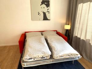 Postelja oz. postelje v sobi nastanitve Stylisches Apartment ✰ SKYWALK ✰ mit Parkplatz