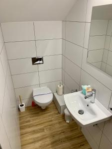 Kúpeľňa v ubytovaní Willa Łąkowa