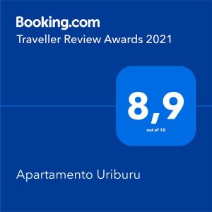 a screenshot of a phone with a travel review awards at Apartamento Uriburu-Con Cochera in Formosa
