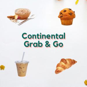 a collage of different types of food with the words continental grab and go at Comfort Inn Sunderland in Sunderland