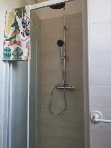łazienka z prysznicem z głowicą prysznicową w obiekcie BNBOOK-Passirana Studio w mieście Rho
