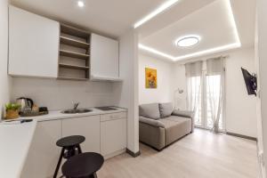Kuchyň nebo kuchyňský kout v ubytování Apartmani Statik SD