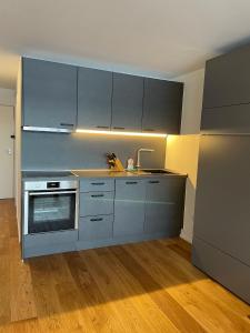 Kuchyň nebo kuchyňský kout v ubytování Appartement Rosenalm Scheidegg 115