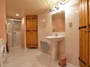 een badkamer met een wastafel en een douche bij Holiday home in Saulxures sur Moselotte in Saulxures-sur-Moselotte