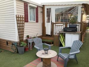 Patio nebo venkovní prostory v ubytování Mobile Homes Sous le Soleil