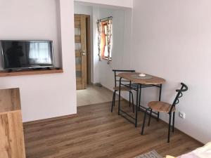 Televízia a/alebo spoločenská miestnosť v ubytovaní Apartment Šedivý