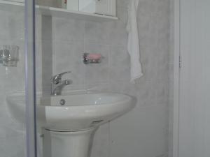 A bathroom at Villa in Loutra with Sea View and Pool