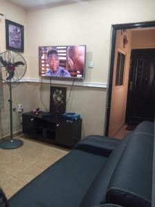 TV o dispositivi per l'intrattenimento presso The Edgewood Manor, Entire Service apartment with 24 hours power
