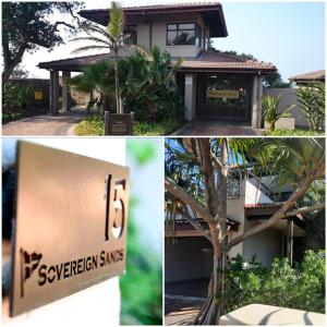 a collage of three pictures of a house at 15 Sovereign Sands in KwaDukuza