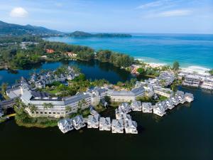 an aerial view of a resort on the water at Angsana Laguna Phuket in Bang Tao Beach
