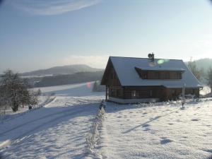 Spacious Holiday Home in Dlouh with Sauna v zimě