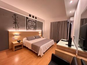 TV a/nebo společenská místnost v ubytování Hotel Golden
