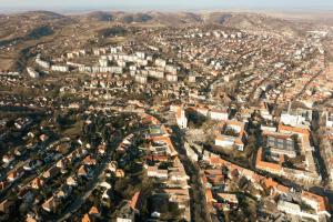 A general view of Szekszárd or a view of the city taken from a vendégházakat