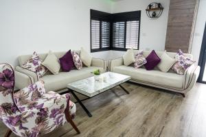 Posezení v ubytování Bitra hermon suites