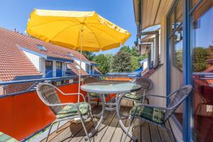 Patio nebo venkovní prostory v ubytování Feriendorf Papillon Wohnung 06-7