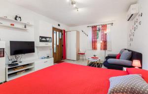 Televízia a/alebo spoločenská miestnosť v ubytovaní Apartment Rojal