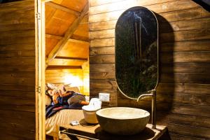 Koupelna v ubytování Cúspide Lodge - Choachí