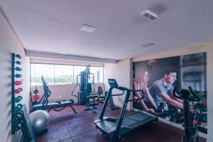 Phòng/tiện nghi tập thể dục tại FLAT Luxo NOVO no Manaíra Apart Hotel- prx a praia