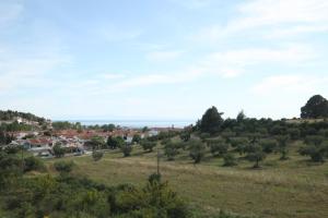 a view of a town from a hill at Panorama Siviris in Siviri