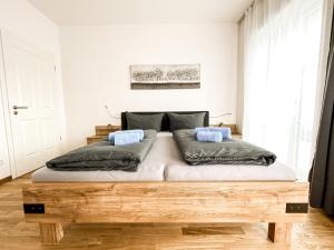 Modernes Luxus-Apartment im Leipziger Zentrum 객실 침대
