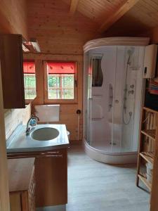 Koupelna v ubytování Haus Elsbeere + 14 fotografií