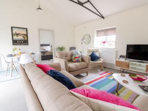 Et opholdsområde på Oak Cottage at Gravel Farm