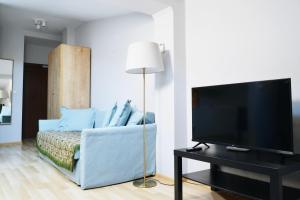 Телевизор и/или развлекательный центр в 21 Floriańska Street Apartments +28 фотографий