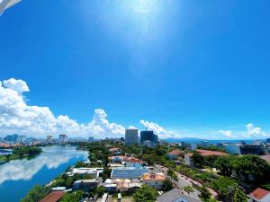 a view of a city with a river at Nice Apartment Oasky Vũng Tàu 1805 in Vung Tau