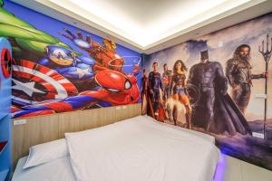 Ein Bett oder Betten in einem Zimmer der Unterkunft Jinduo Family Homestay