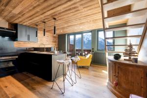 Kuchyň nebo kuchyňský kout v ubytování Club Alpina - Champagny-en-Vanoise