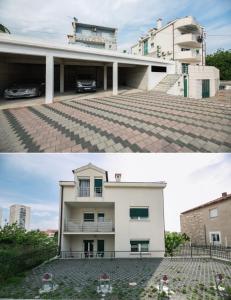 un edificio con un coche aparcado delante de él en Apartments Nova en Split
