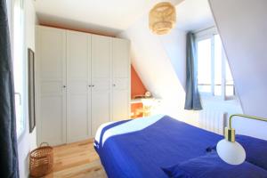 Кровать или кровати в номере Charming 2-Room 21m Comfort Sacré-Cœur View