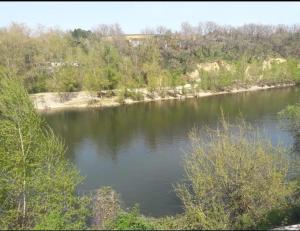 a view of a body of water with trees at L'étape Bessièraine: Toulouse, Albi et Montauban in Bessières