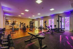 Fitness centrum a/nebo fitness zařízení v ubytování Bornmühle
