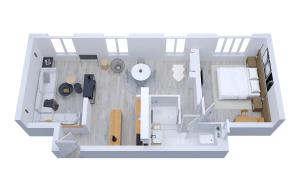un plano del suelo de una casa en Appartement Design&Nouveau, ParisExpo Pte-de-Versaille, Parking&Netflix, en Issy-les-Moulineaux