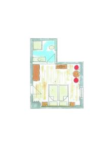 The floor plan of Gasthof Schroll