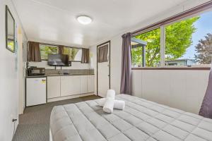 Η κουζίνα ή μικρή κουζίνα στο Hamilton City Holiday Park +44 φωτογραφίες