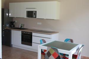 Кухня или кухненски бокс в Albatros Appart 40 m2, 2 pièces près côte d'azur, piscine, parking, proche du Golf St Donat